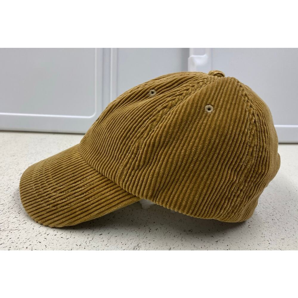 VTG 90s Men Polo Ralph Lauren corduroy leather strapback cotton dad hat - Picture 3 of 8